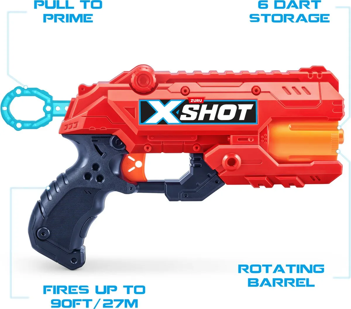 XSHOT Excel Reflex 6 Blaster 36433 - Oranje