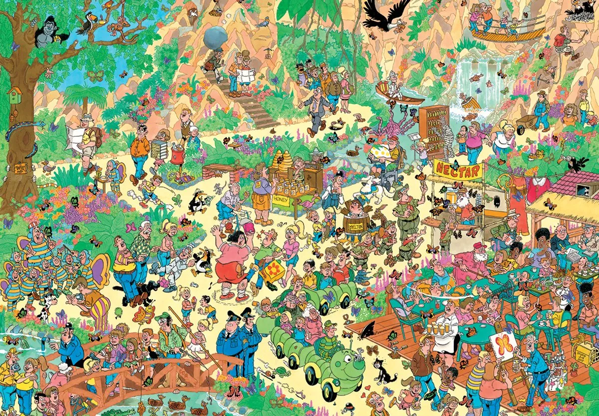 Jan van Haasteren Vrolijke Fladderaars Puzzel 2000 Stuks - Meerkleurig