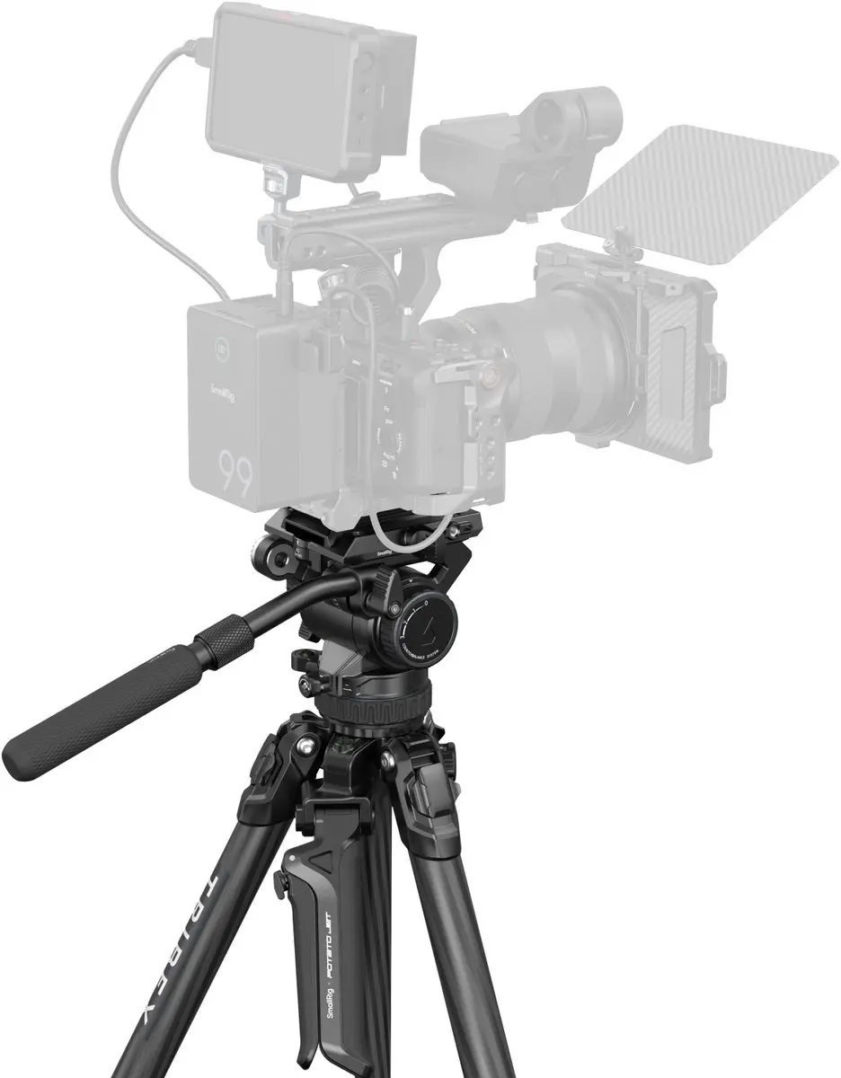 SmallRig Tribex Hydraulic Carbon Fiber 3-Section Tripod Kit - Zwart