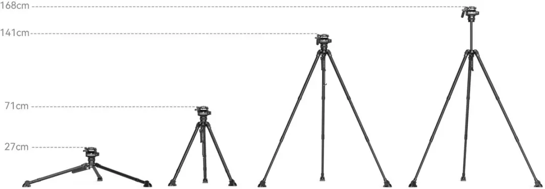 SmallRig Tribex Hydraulic Carbon Fiber 3-Section Tripod Kit - Zwart