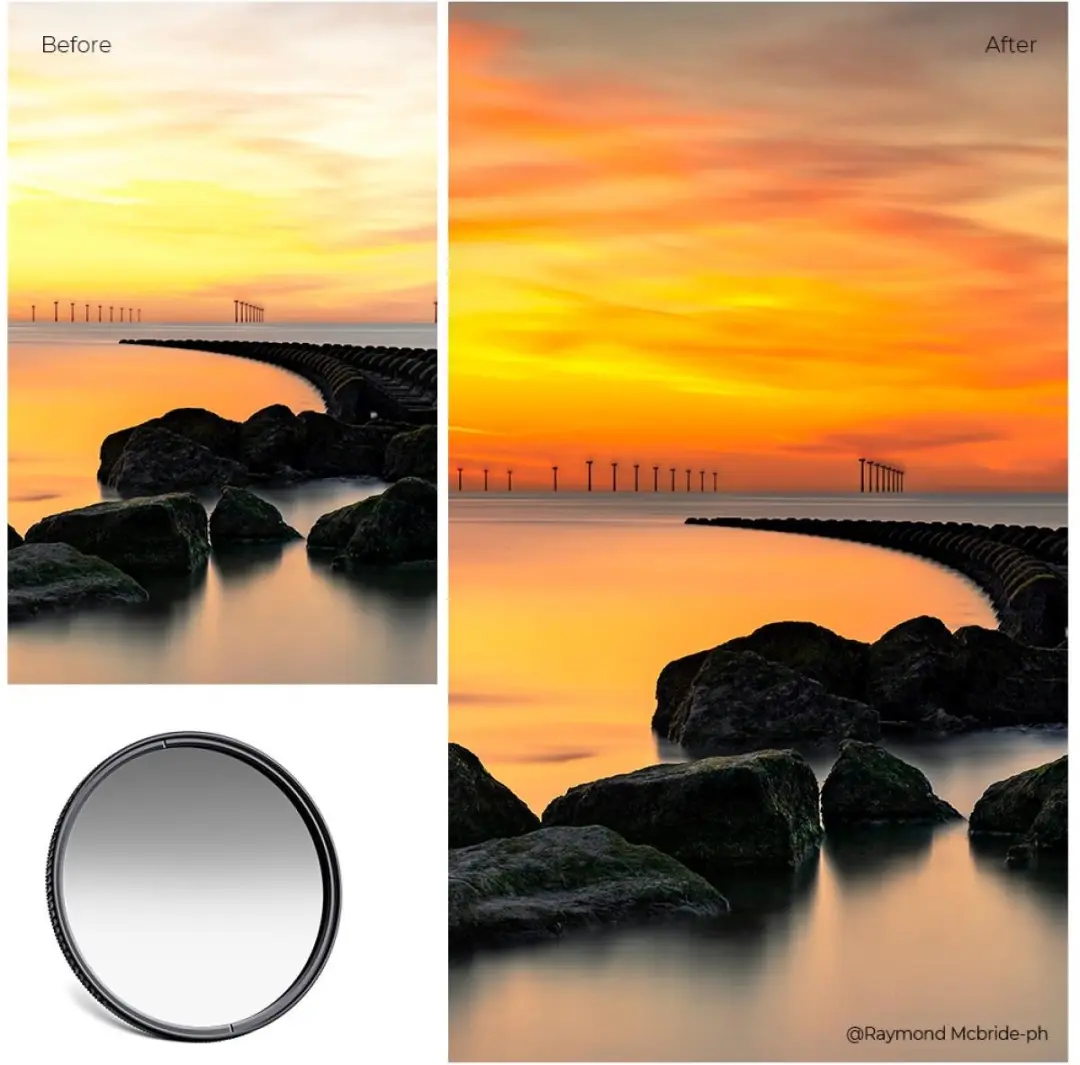 K&F Concept 67mm Nano-X MRC HD GND8 Gradueel Grijsfilter - Zwart