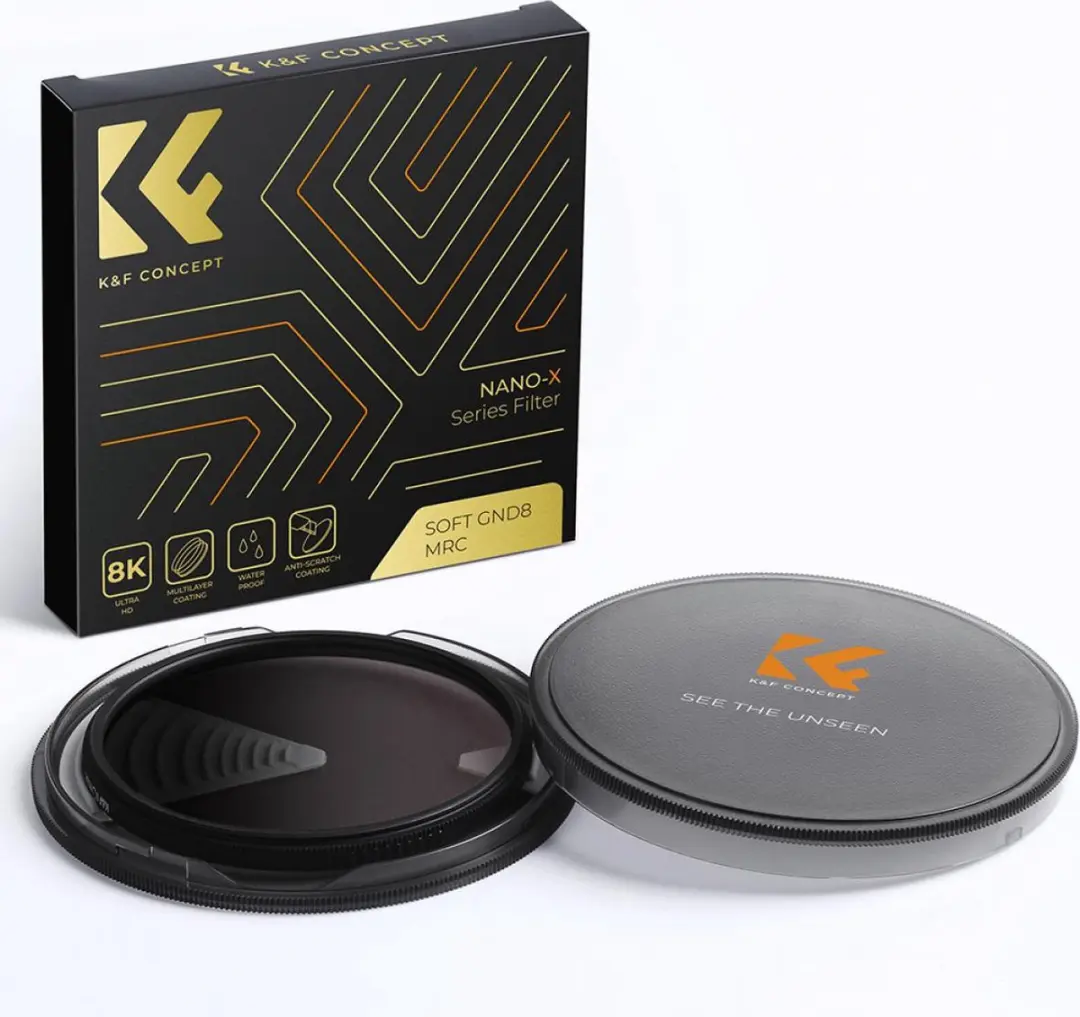 K&F Concept 67mm Nano-X MRC HD GND8 Gradueel Grijsfilter - Zwart