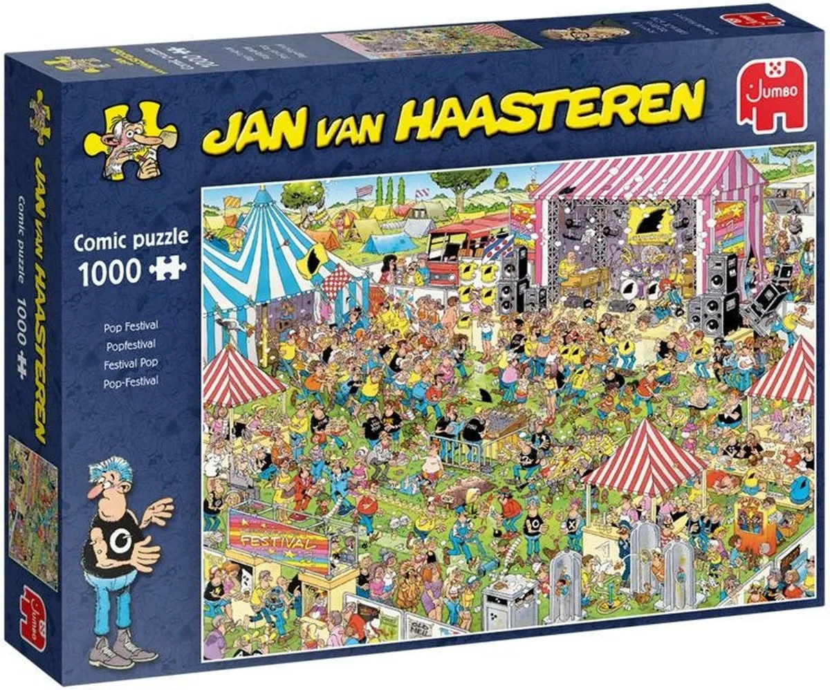 Jan van Haasteren Popfestival 1000 Puzzeldelen - Multicolor