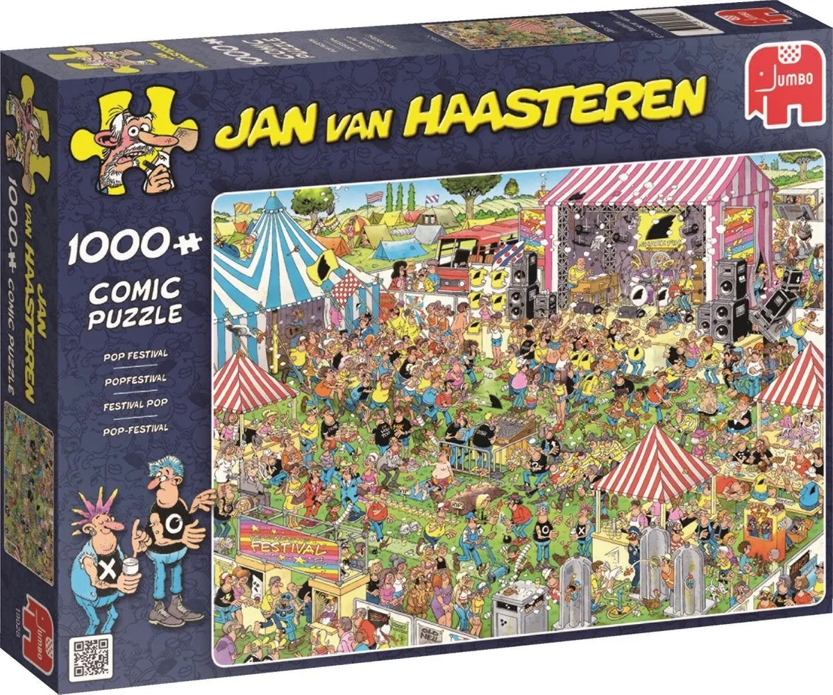 Jan van Haasteren Popfestival 1000 Puzzeldelen - Multicolor