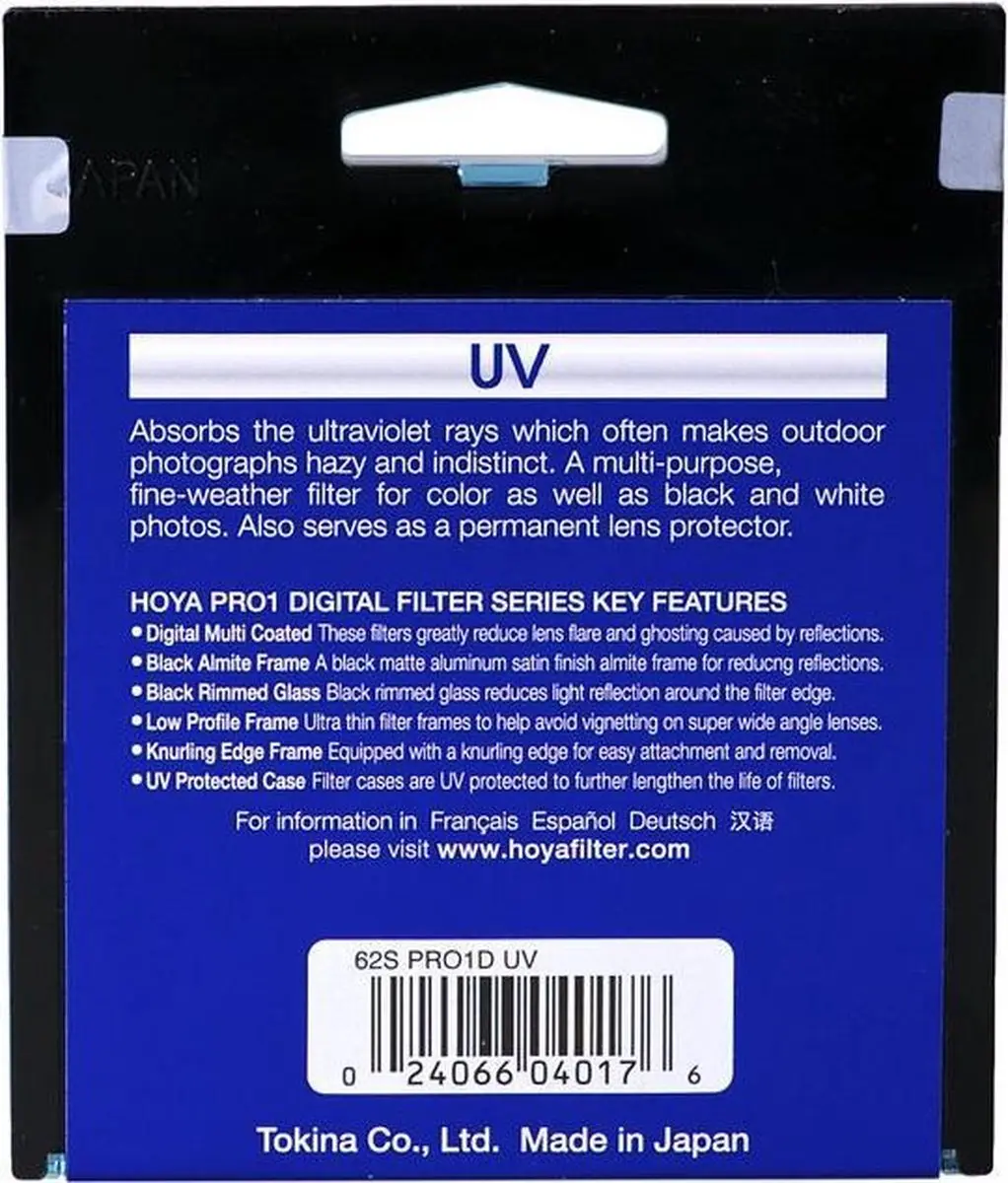 Hoya HMC Pro1D UV Filter 40,5mm - Zwart