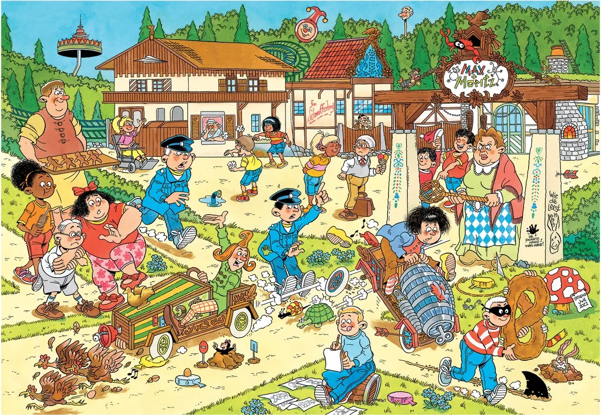 Jan van Haasteren Junior Max & Moritz Efteling Puzzel 360 Stuks - afbeelding 6 van 6