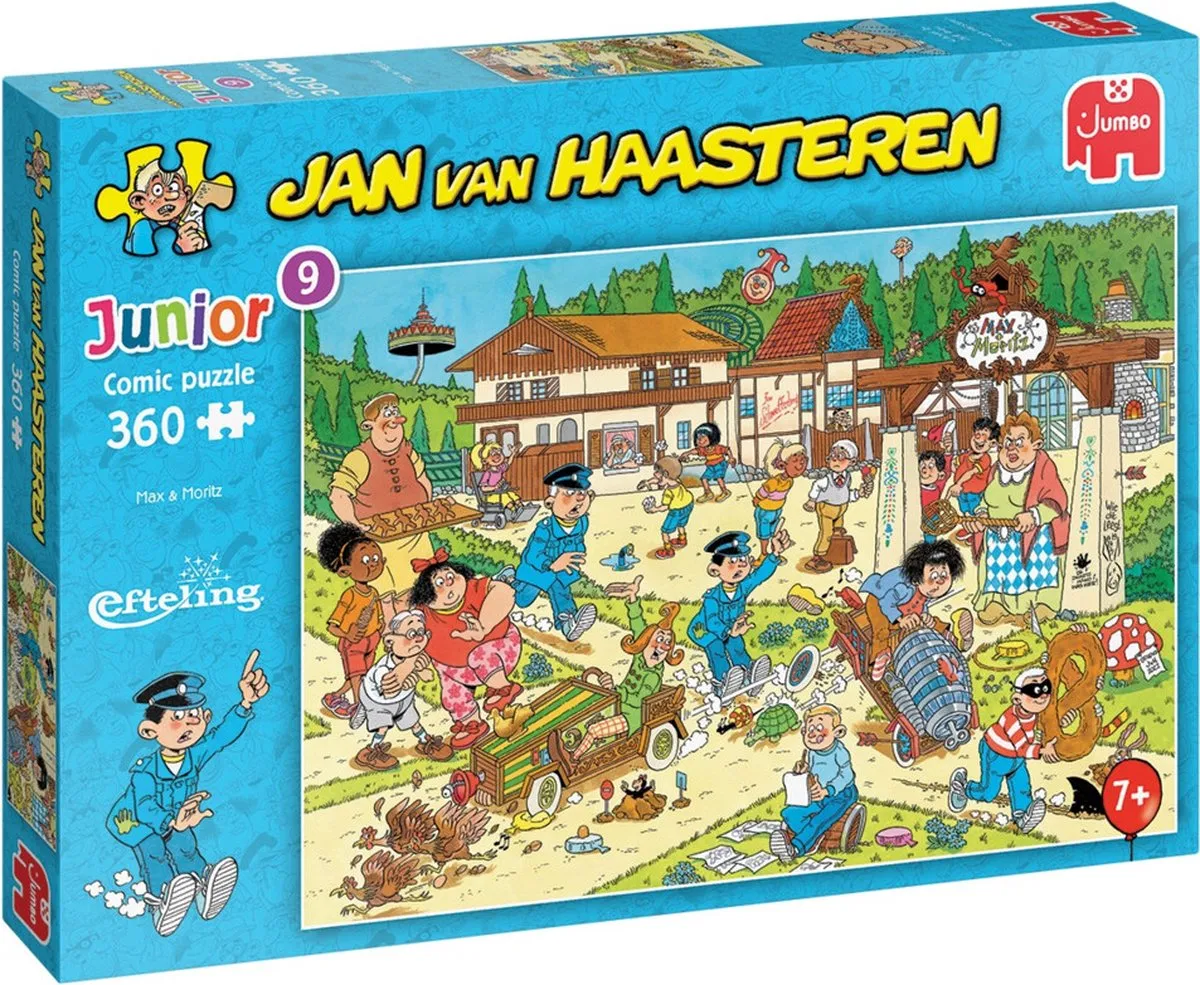 Jan van Haasteren Junior - Max & Moritz Efteling - 360 stukjes - Kinderpuzzel