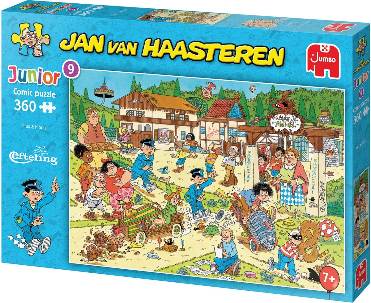 Jan van Haasteren Junior - Max & Moritz Efteling - 360 stukjes - Kinderpuzzel