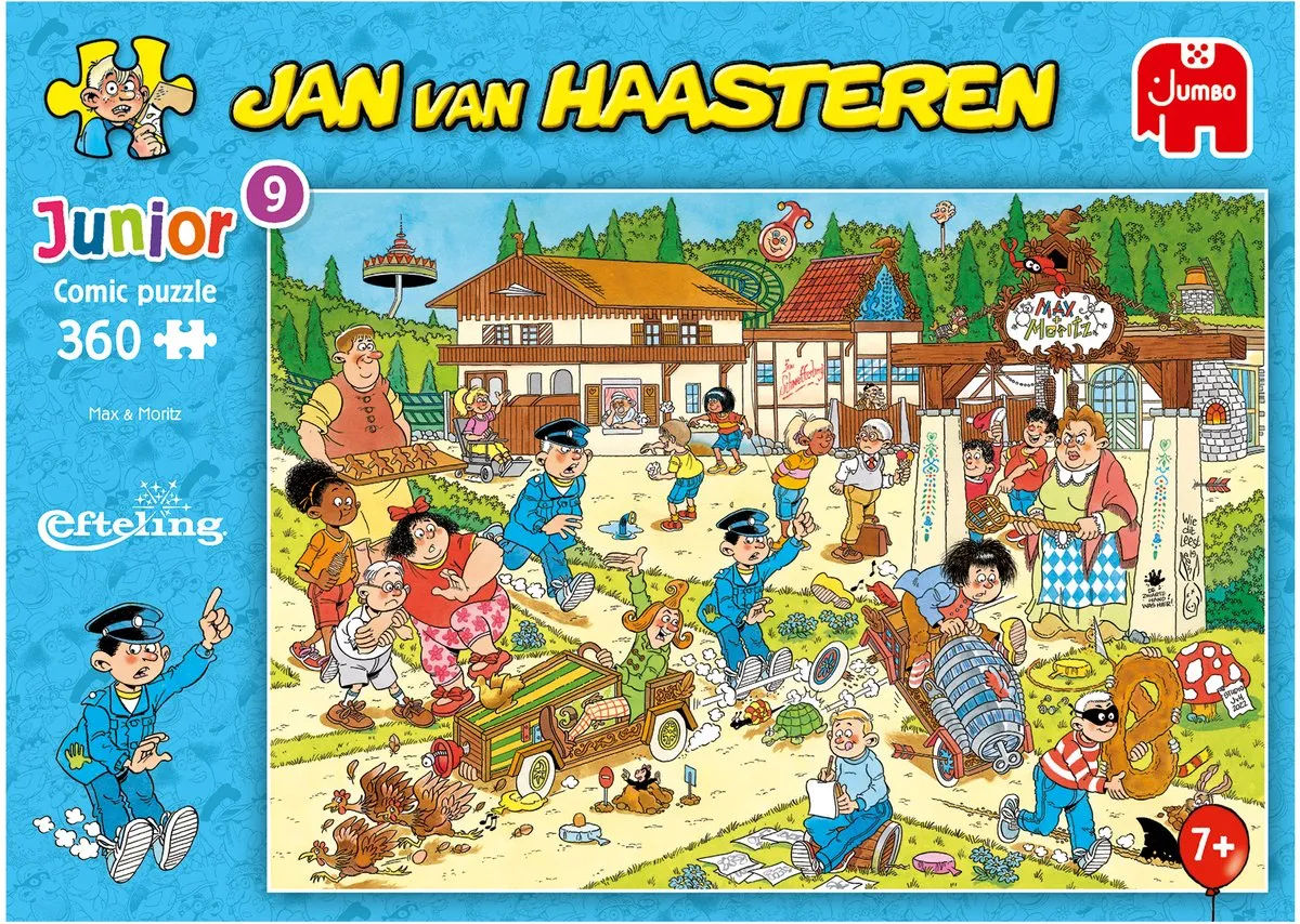 Jan van Haasteren Junior - Max & Moritz Efteling - 360 stukjes - Kinderpuzzel
