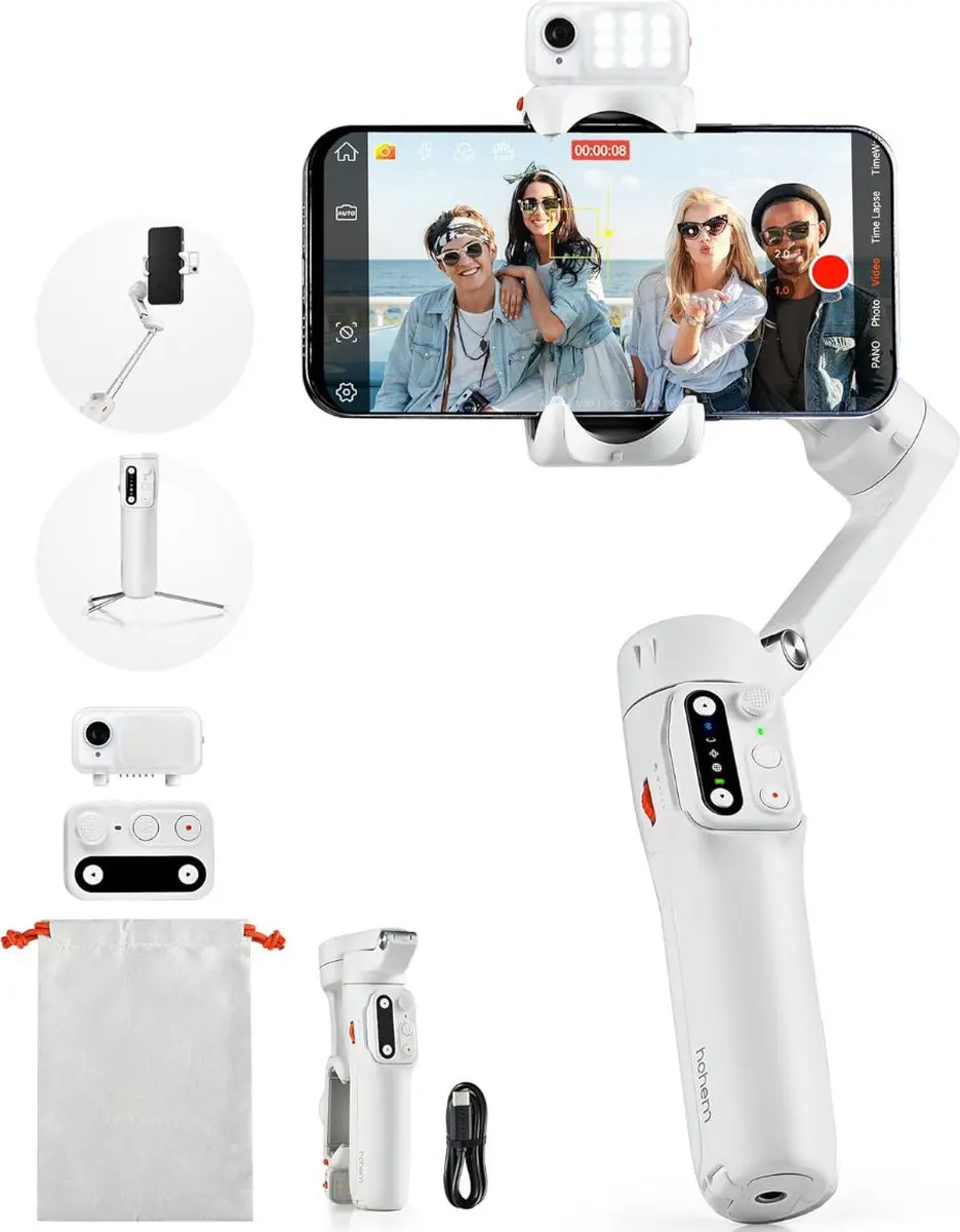 Hohem iSteady V3 Gimbal - Smartphone - Wit