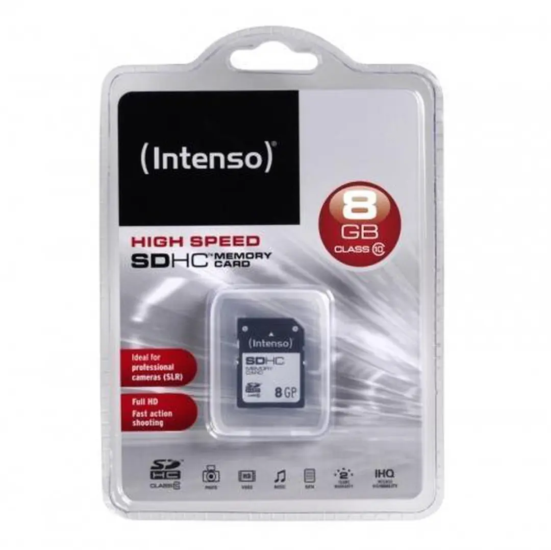 Intenso 8GB SDHC Class 10 Geheugenkaart 3411460 - afbeelding 6 van 6