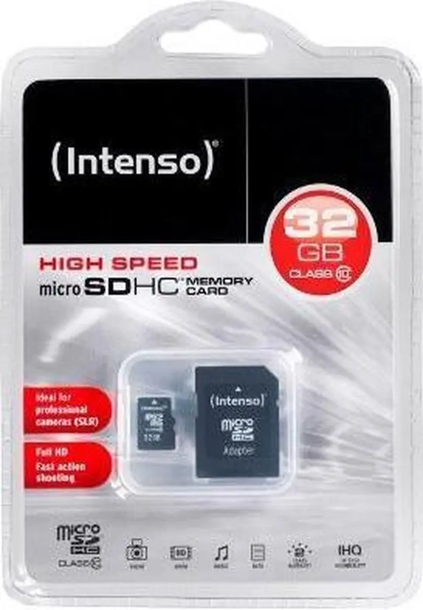 Intenso 8GB SDHC Class 10 Geheugenkaart 3411460