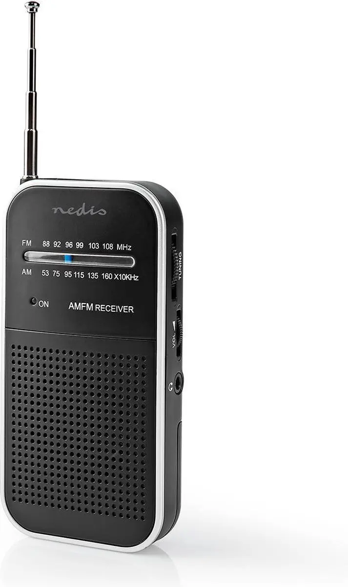 Nedis RDFM1110SI Draagbare Noodradio - AM/FM - Zwart - afbeelding 4 van 6