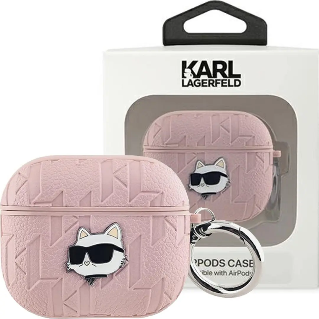 Karl Lagerfeld Choupette AirPods 3 Hoesje - Roze KLA3PGCHPP