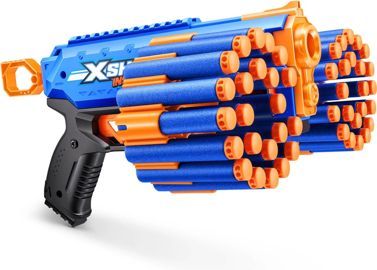 XSHOT Insanity Manic-Blaster 36603 - 24 Pijlen - Oranje/Zwart/Blauw
