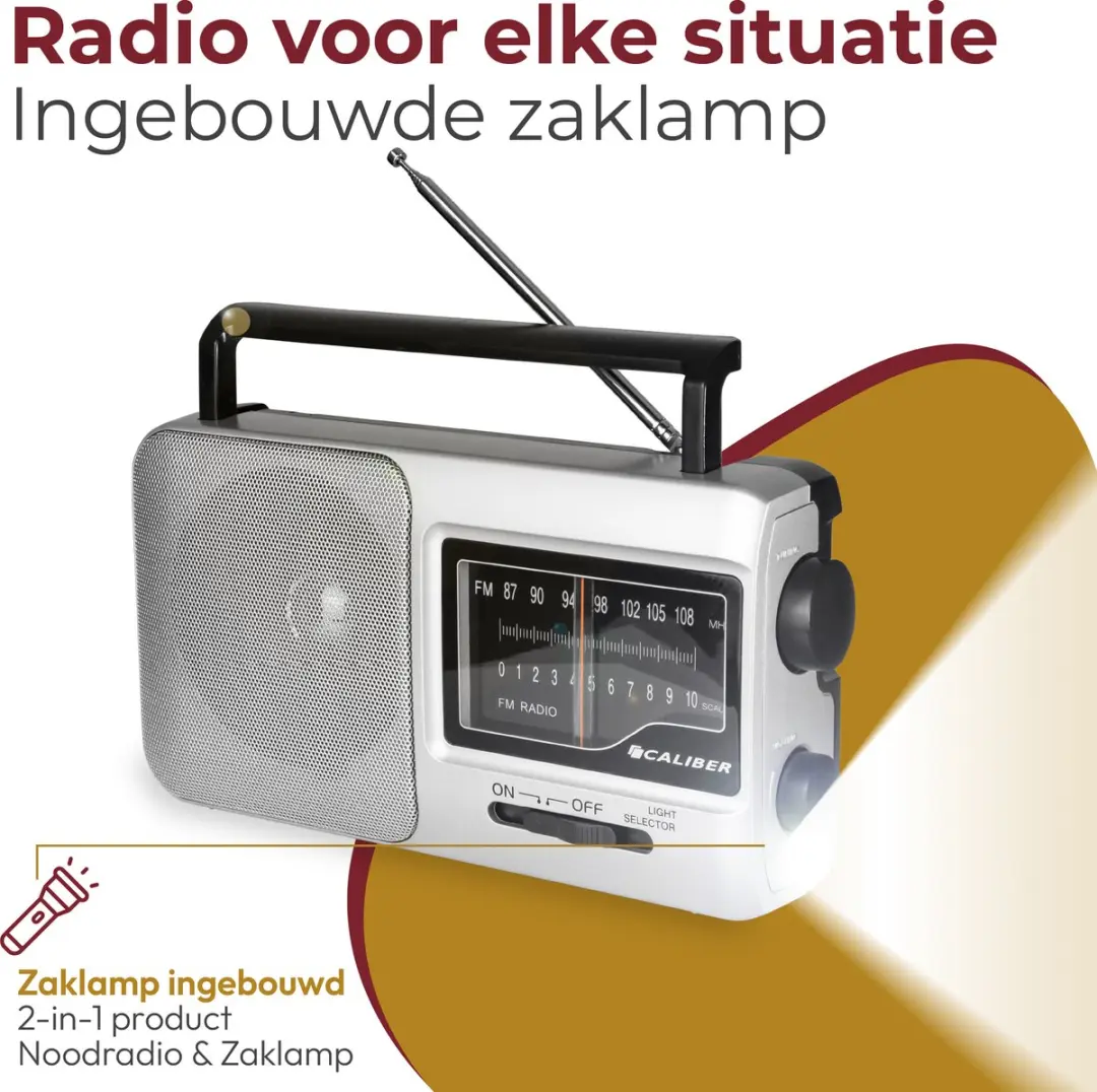 Caliber HPG317-R Noodradio - Zilver
