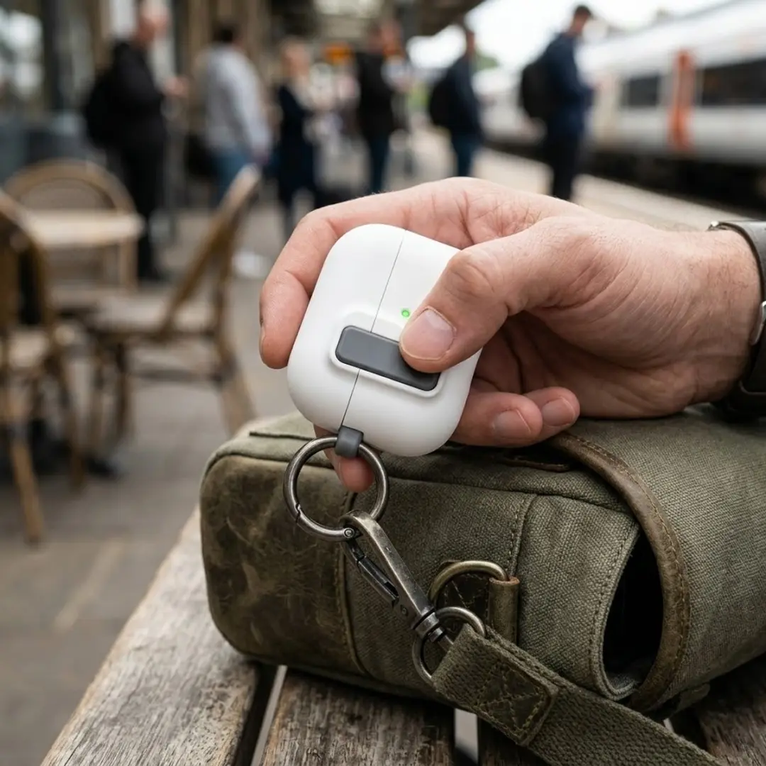 NUVEX Beschermhoes AirPods Pro 3 - Wit met sleutelring