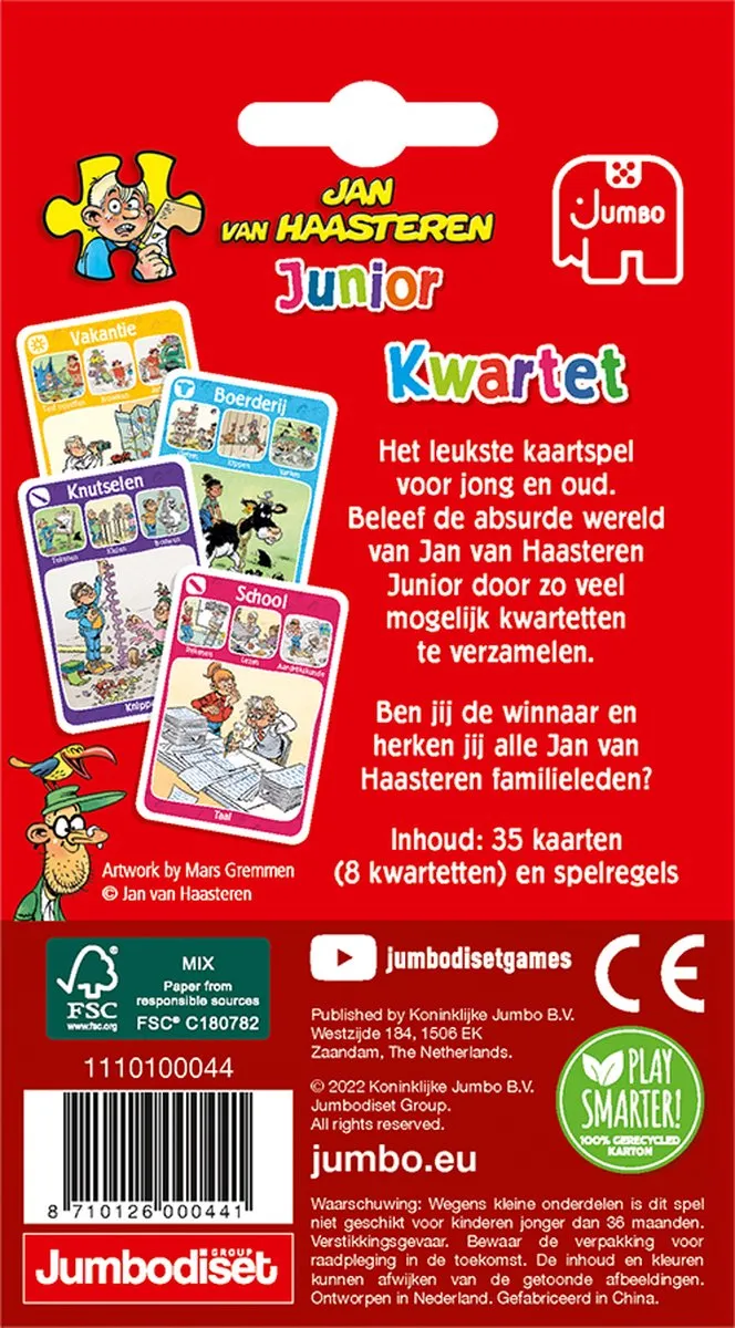 Jan van Haasteren Junior Kwartet - 4 Spelers