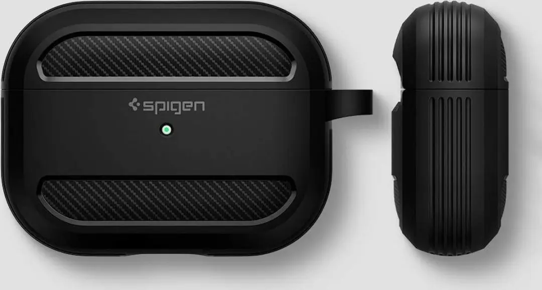 Spigen Rugged Armor ASD00540 Hoesje - Apple AirPods Pro - Zwart