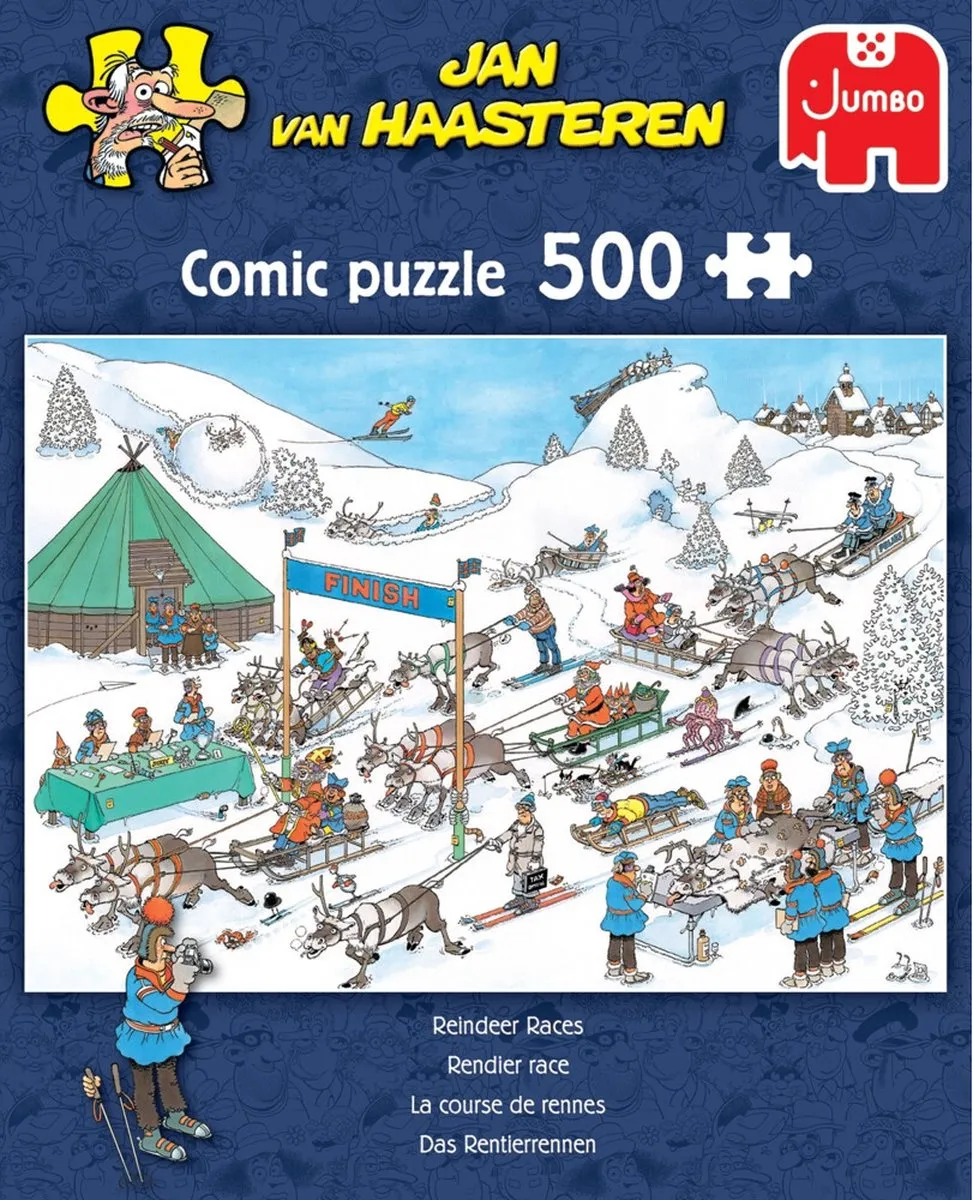 Jan van Haasteren Rendier Race Puzzel 500 Stuks - Meerkleurig