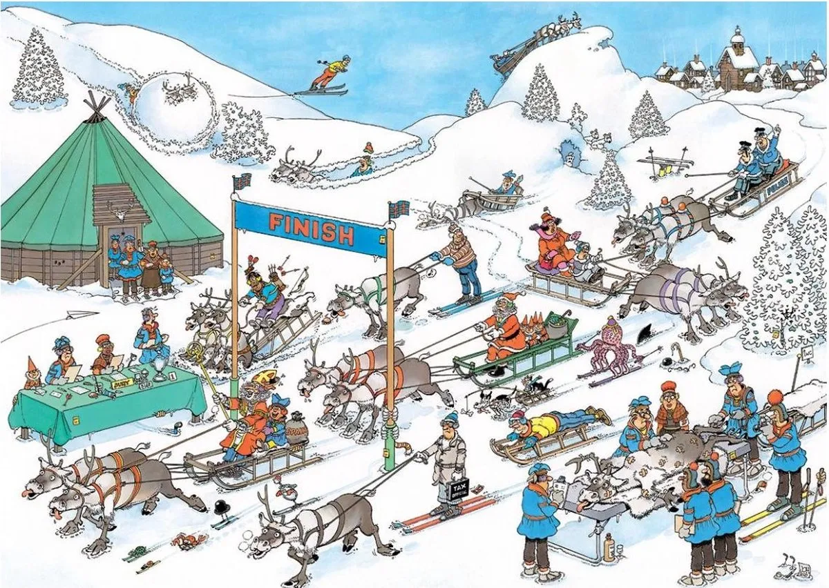 Jan van Haasteren Rendier Race Puzzel 500 Stuks - Meerkleurig