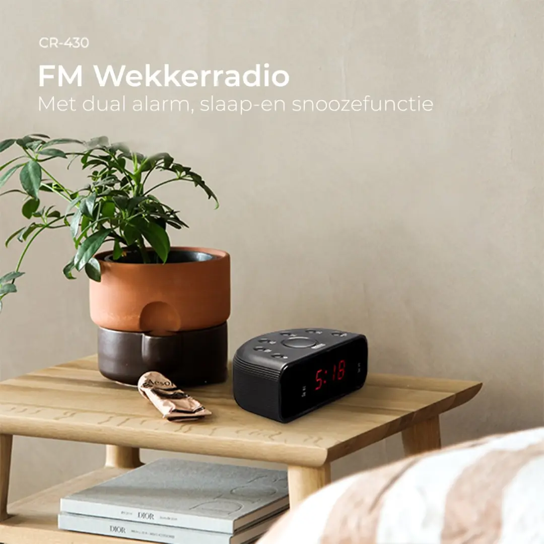Denver CR430 Wekkerradio - Zwart