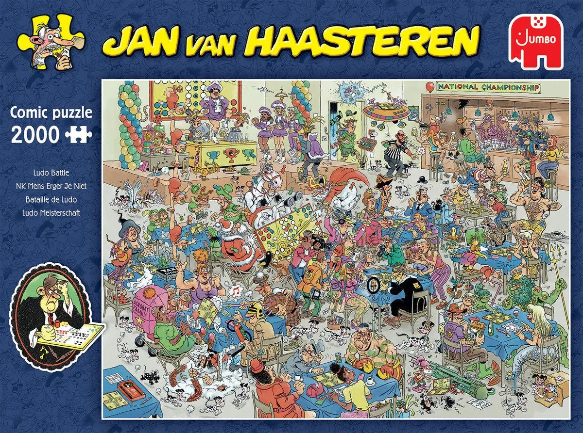 Jan van Haasteren NK Mens Erger Je Niet Puzzel 2000 Stuks - Meerkleurig
