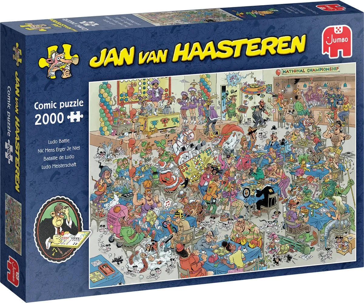 Jan van Haasteren NK Mens Erger Je Niet Puzzel 2000 Stuks - Meerkleurig