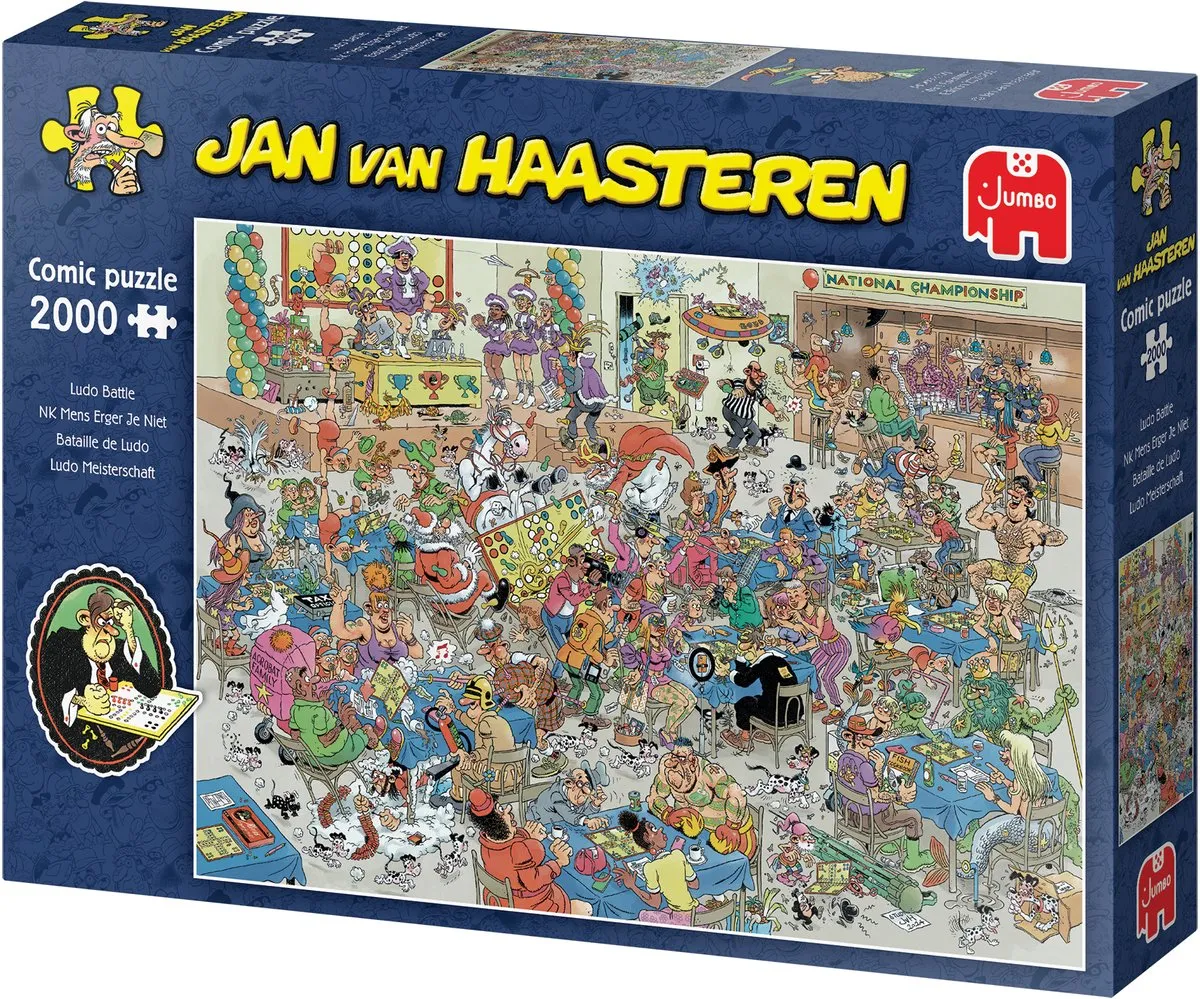 Jan van Haasteren NK Mens Erger Je Niet Puzzel 2000 Stuks - Meerkleurig
