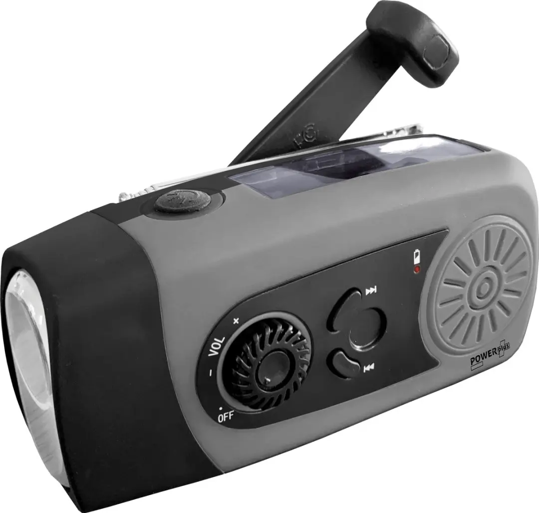 Powerplus Coyote Dynamo Solar Radio - USB Powerbank 2500mAh - Grijs/Zwart - afbeelding 2 van 6