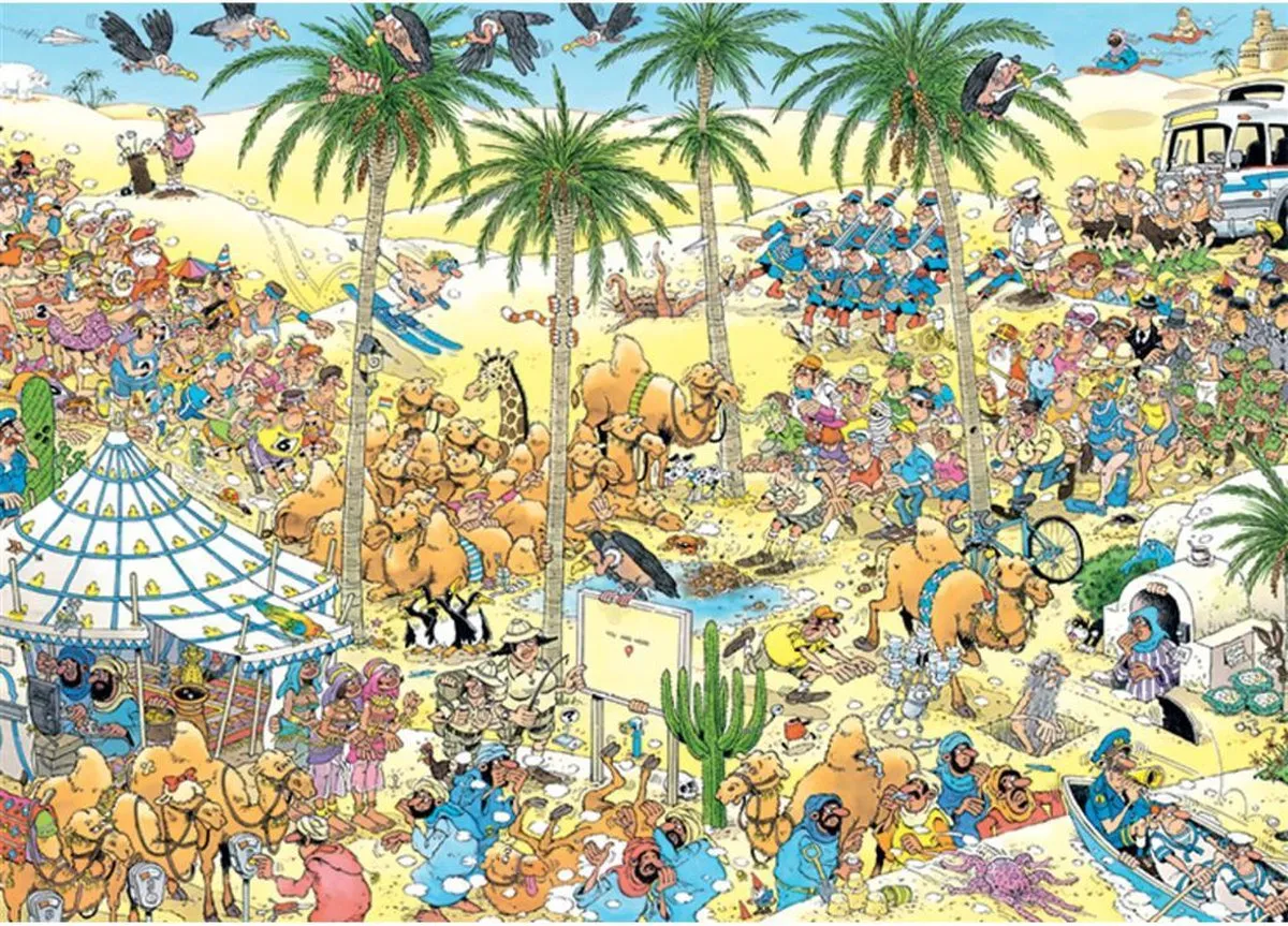 Jan van Haasteren De Oase Legpuzzel 1000 Stuks - Meerkleurig