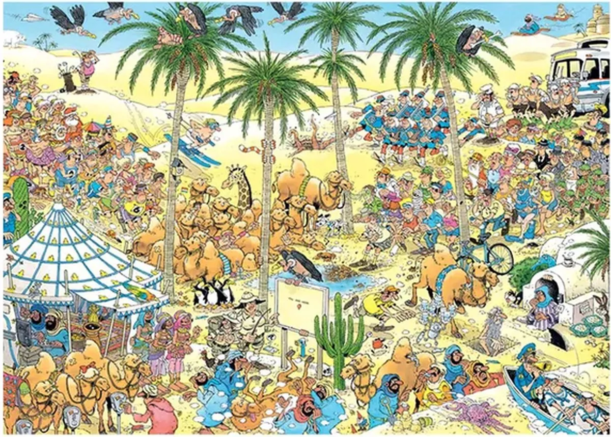 Jan van Haasteren De Oase Legpuzzel 1000 Stuks - Meerkleurig