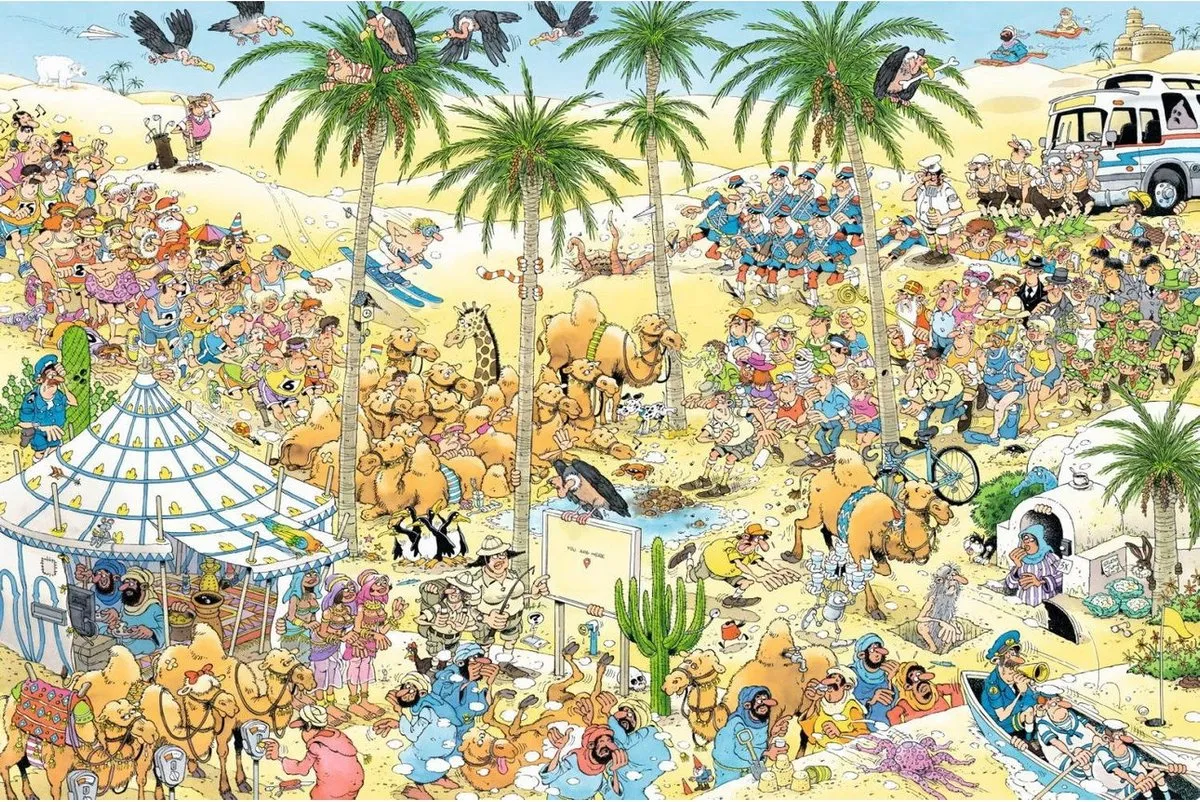Jan van Haasteren De Oase Legpuzzel 1000 Stuks - Meerkleurig