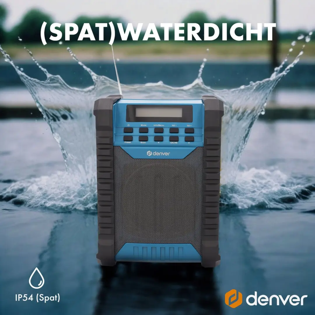 Denver DAB+ WRD60 Bouwradio - Zwart/Blauw