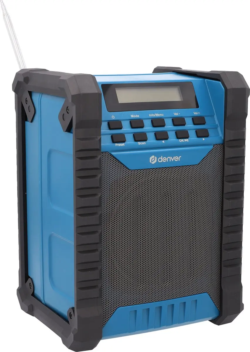 Denver DAB+ WRD60 Bouwradio - Zwart/Blauw