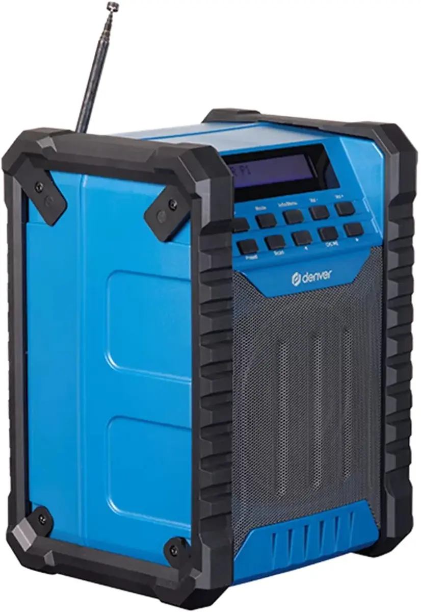 Denver DAB+ WRD60 Bouwradio - Zwart/Blauw - afbeelding 6 van 6