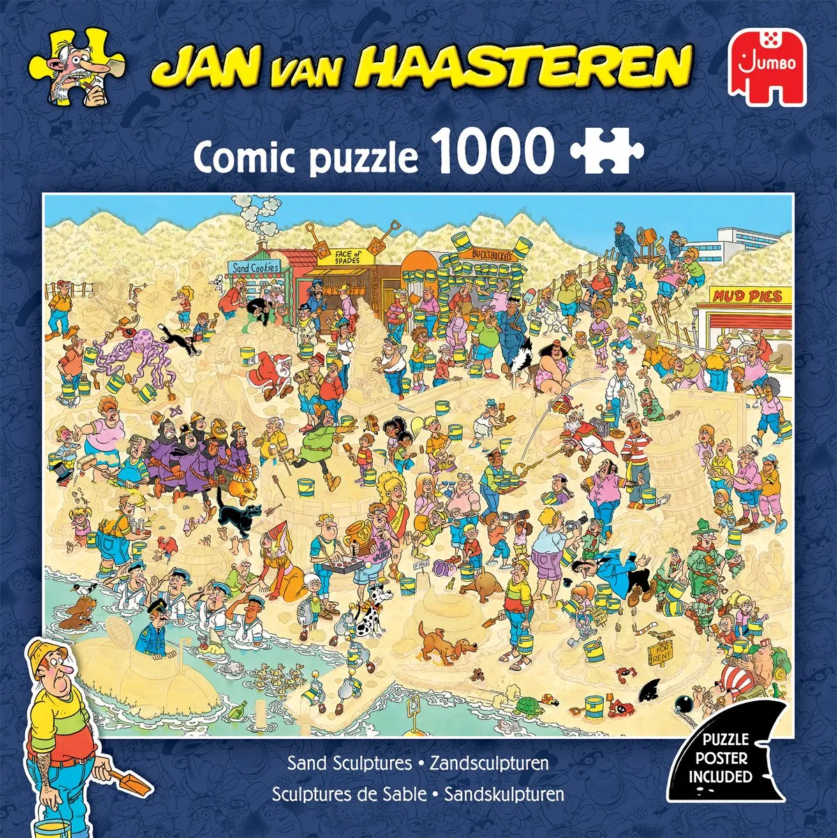 Jan van Haasteren Zandsculpturen 1000 Stuks Legpuzzel - Meerkleurig