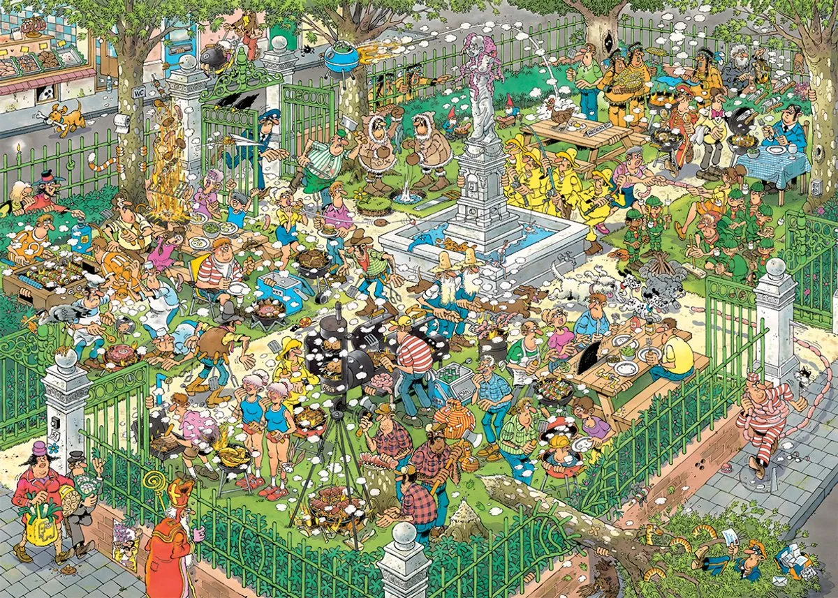 Jan van Haasteren BBQ Feest! Legpuzzel 1000 Stuks - Meerkleurig
