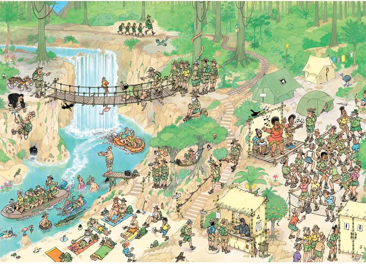 Jan van Haasteren Jungletocht Legpuzzel 1000 Stuks - Multicolor