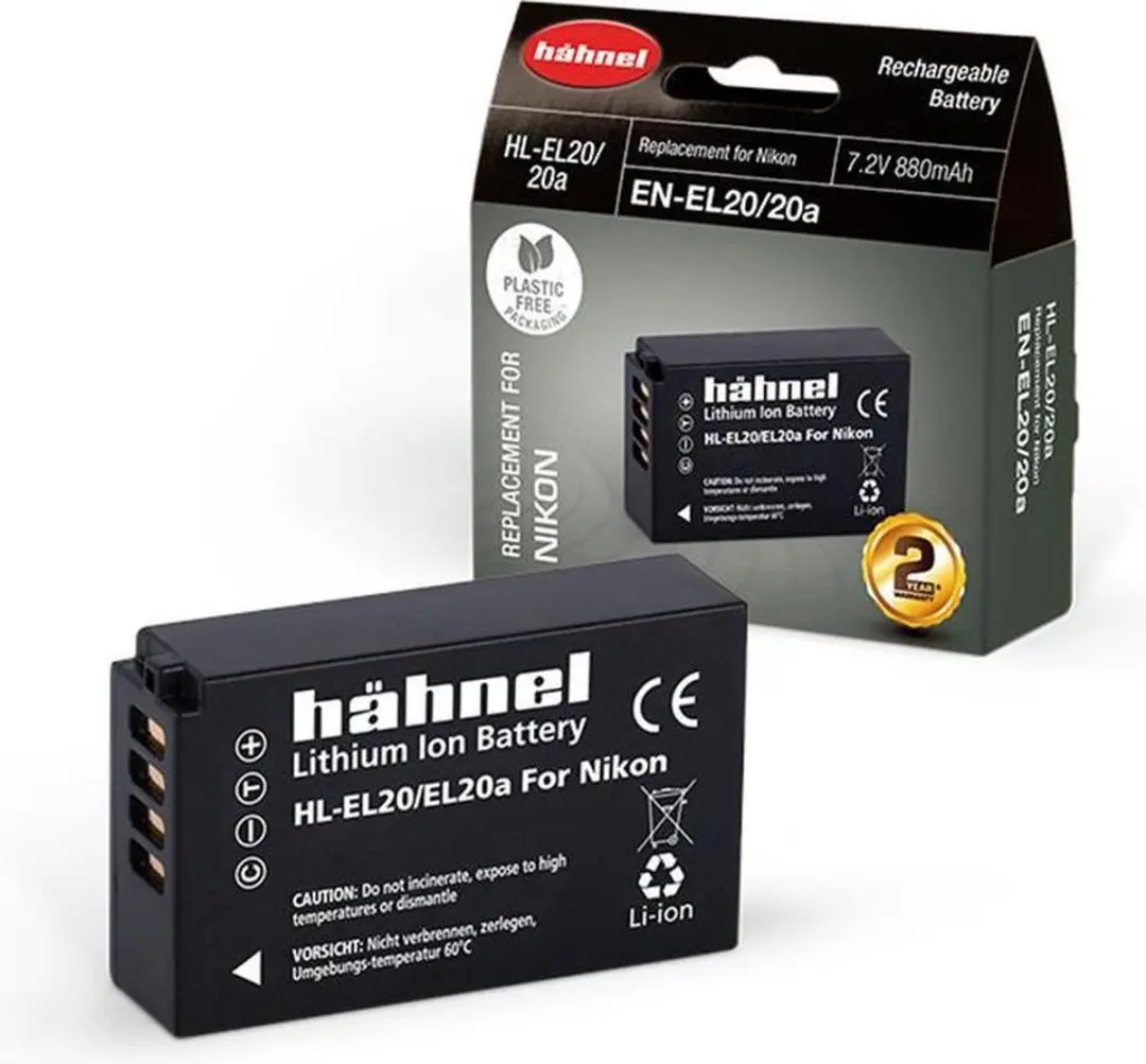Hähnel HL-EL20/20a Li-Ion Accu 880mAh - Nikon EN-EL20/20a