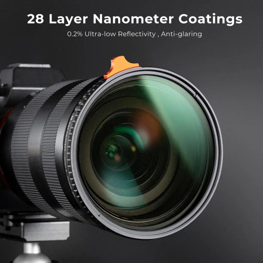 K&F Concept 72mm ND2-400 Nano-X MRC HD Variabel Grijsfilter - 2-8 Stops - afbeelding 6 van 6