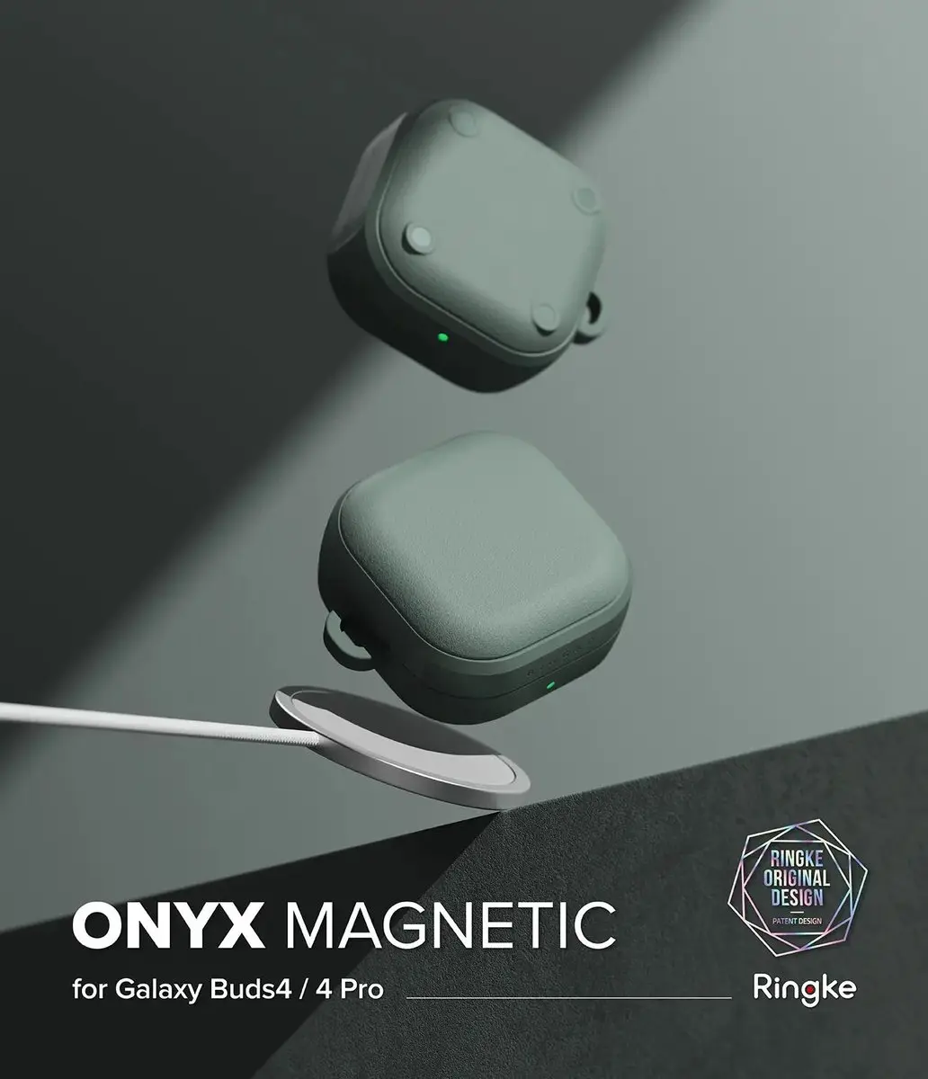 Ringke Hoesje Samsung Galaxy Buds+ - Groen - Magnetic Cover