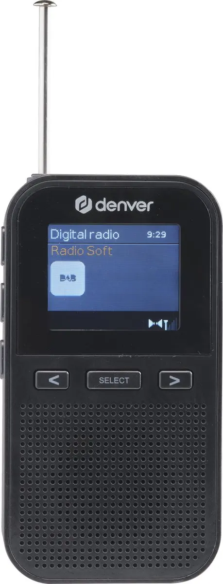 Denver DAH126 DAB Radio - Oplaadbaar - Zwart
