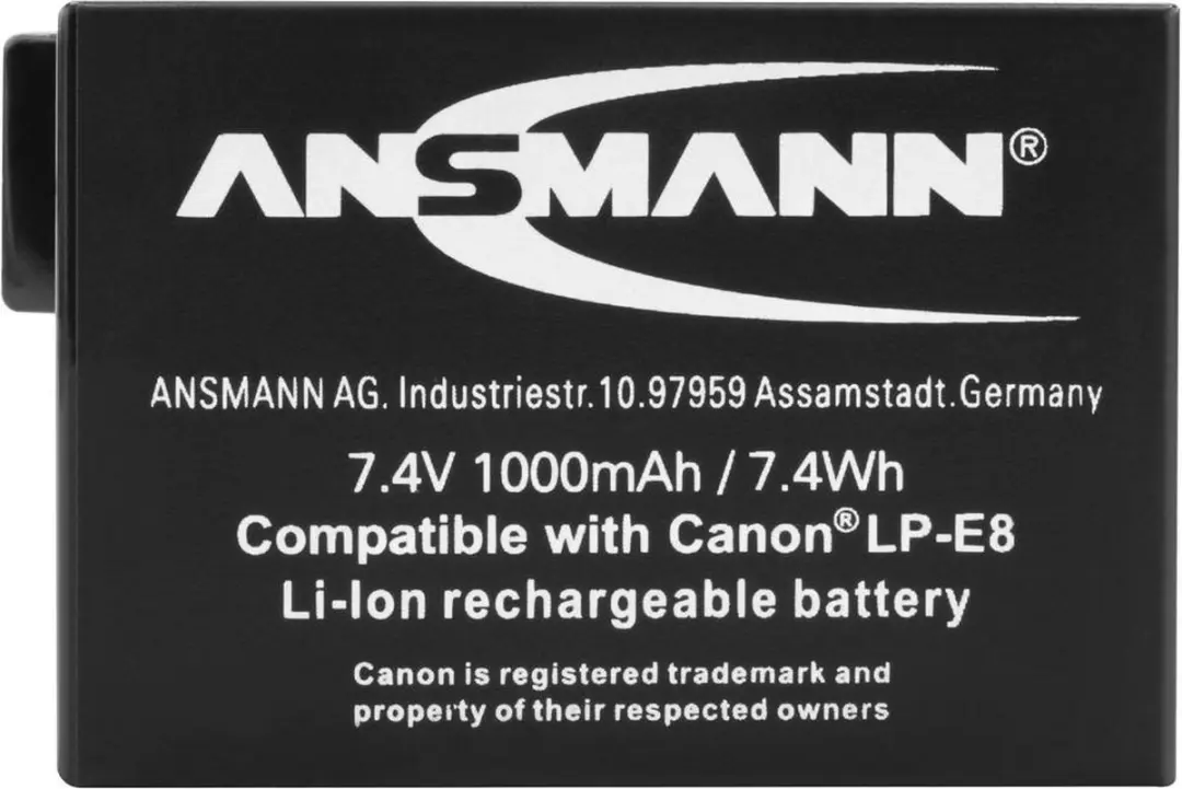 Ansmann LP-E8 Li-ion Accu 1000mAh - afbeelding 6 van 6