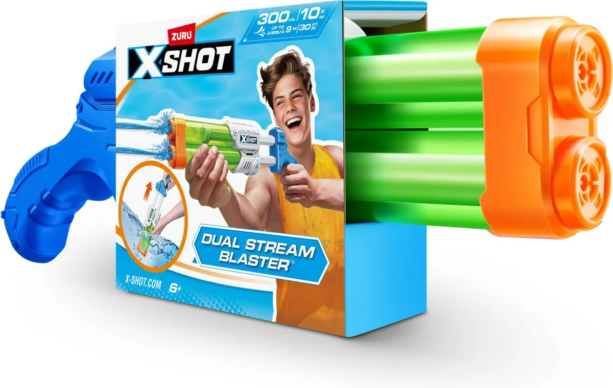 XSHOT Small Dual Stream Water Blaster 118131 - 300L - Meerkleurig