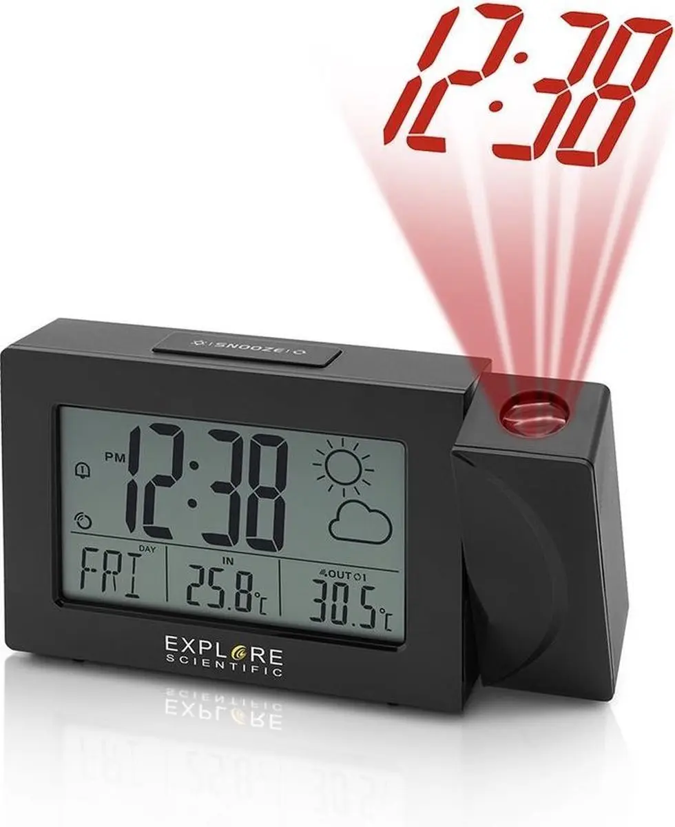 Bresser RDW3008 Radio Projectiewekker - Zwart
