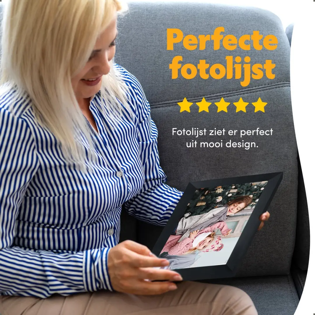 Pora&Co Digitale Fotolijst 8 inch - Zwart