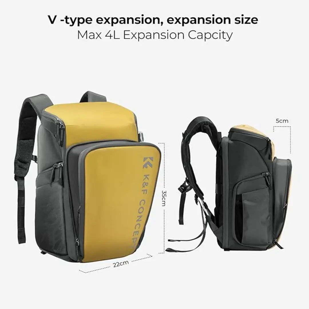 K&F Concept Alpha Air KF13.128 Rugtas 25L - Geel