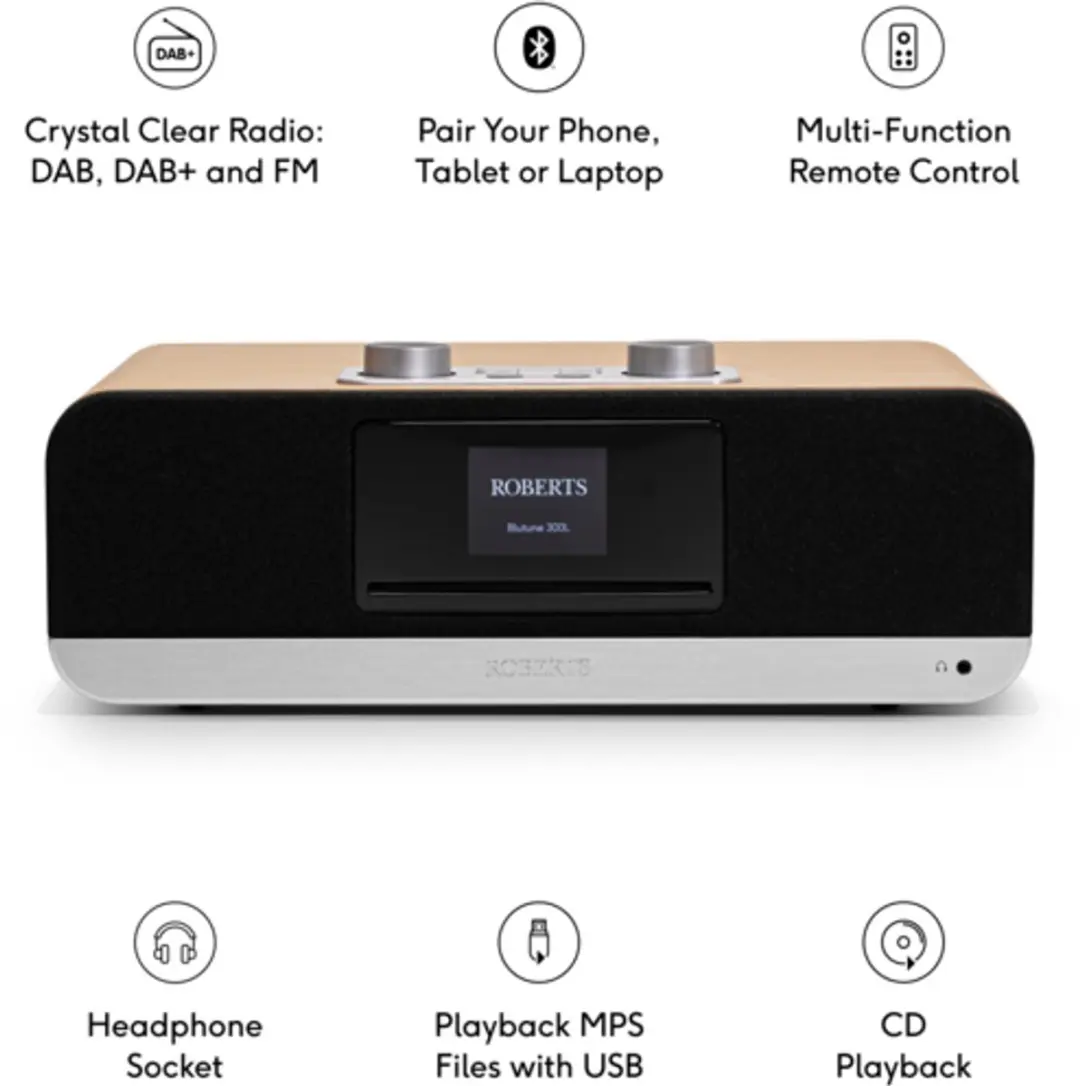 Roberts Blutune 300 LE Radio - Cherry