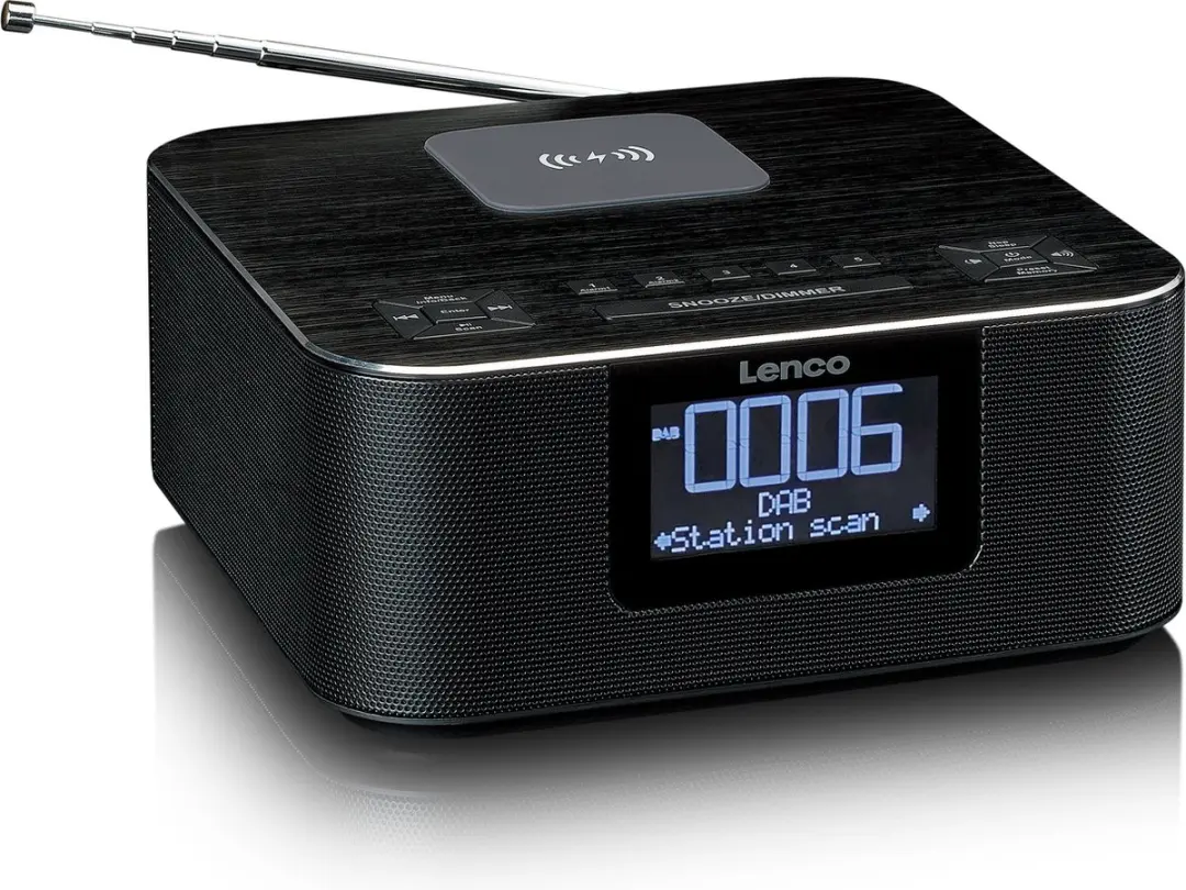 Lenco CR-650BK Wekkerradio - DAB/FM - Bluetooth - Draadloos opladen